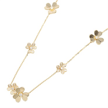 Van Cleef & Arpels Frivole 9 Flowers Necklace Pendant 18KYG Gold Used Women