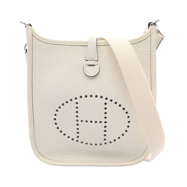HERMES Evelyne Amazon TPM Shoulder Bag Clemence leather New White SHW Used B