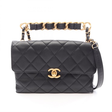 CHANEL Matelasse Small Flap chain crossbody Shoulder Bag AS3227 leather BK GHW