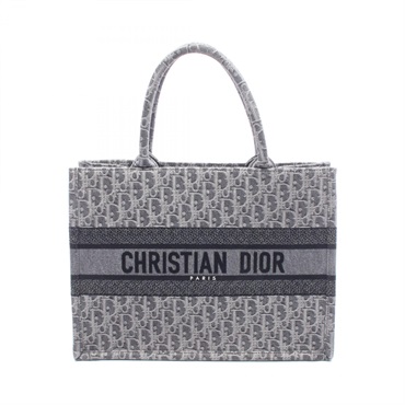 Christian Dior BOOK TOTE Medium hand Bag M1296ZEYC canvas Gray Black Used Women