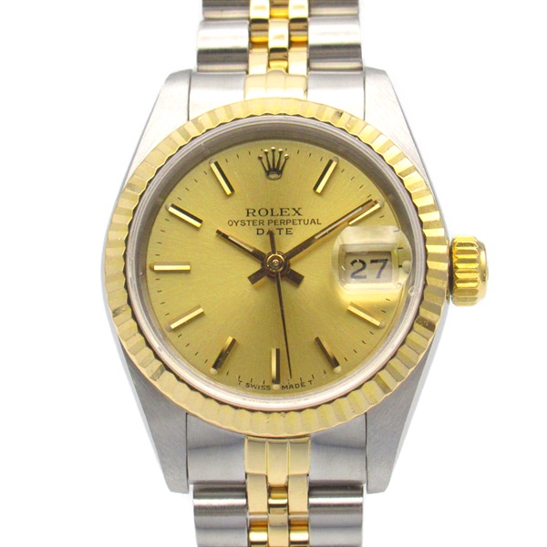 ROLEX Datejust No. 90 Wrist Watch 69173 Mechanical Automatic K18 (Yellow Gold) Stainless Steel Used 