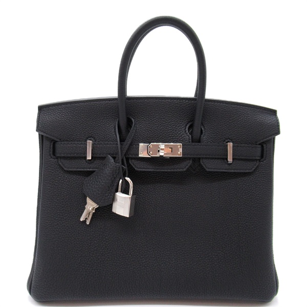 HERMES Birkin 25 hand bag U Togo leather SHW Black Used