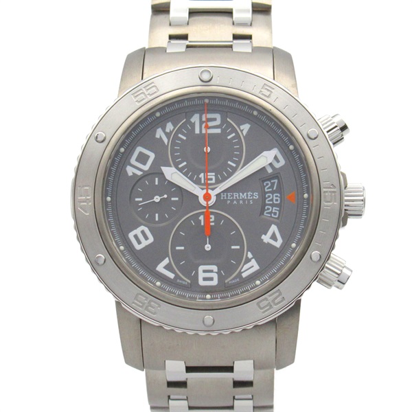 HERMES Clipper chronograph Wrist Watch CP2.941.230.4963 Automatic winding Stainless Steel titanium U