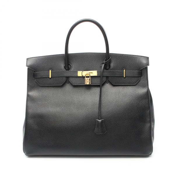 HERMES Birkin 40 Hand bag Y Ardennes leather Black GHW Used