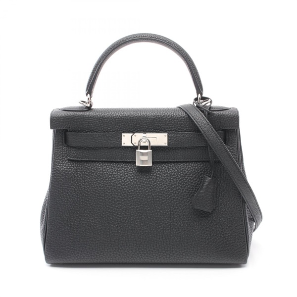 HERMES Kelly 28 2way Hand shoulder bag Y Togo leather Black GHW Used