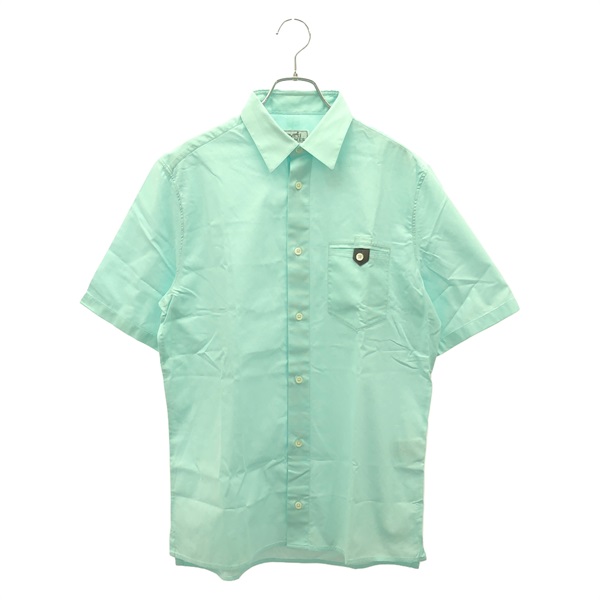 HERMES Short sleeve shirt Tops 93514200 cotton Blue Used unisex size 39