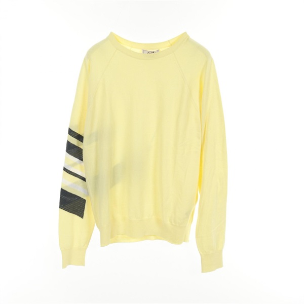 HERMES knitwear M size sweater cotton cashmere Yellow Used