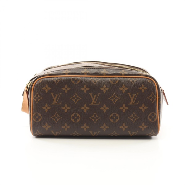 LOUIS VUITTON dopp kit Pouch purse bag M44494 Monogram leather Brown Used