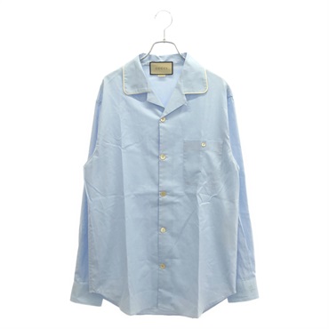 GUCCI Oxford shirt Long sleeve blouse #44 664869 cotton Blue Used Women