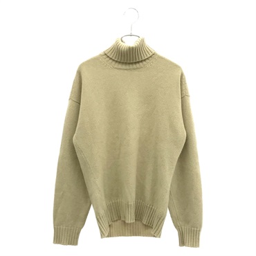 HERMES Turtle knitwear sweater cashmere Beige Used Women size M