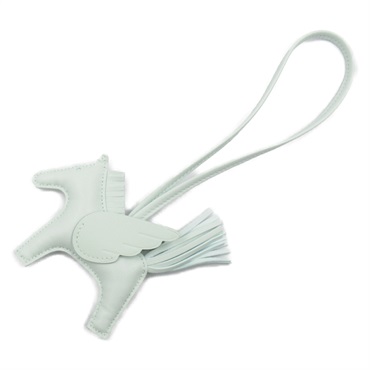 HERMES Rodeo Pegasus PM Bag Charm Agneau milo Swift leather Blue Used Women W