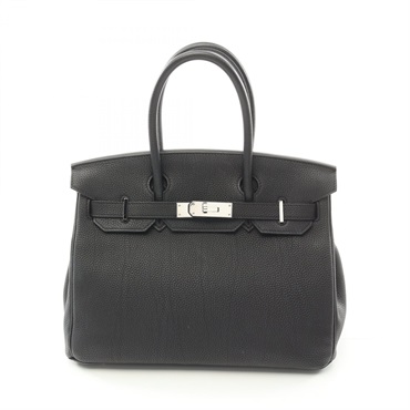 HERMES Birkin 30 Hand bag Z Togo leather Black Used SHW