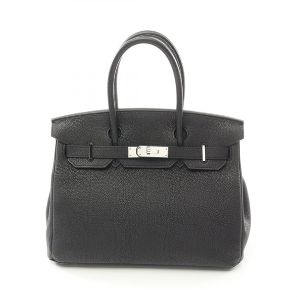 HERMES Birkin 30 Hand bag Z Togo leather Black Used SHW