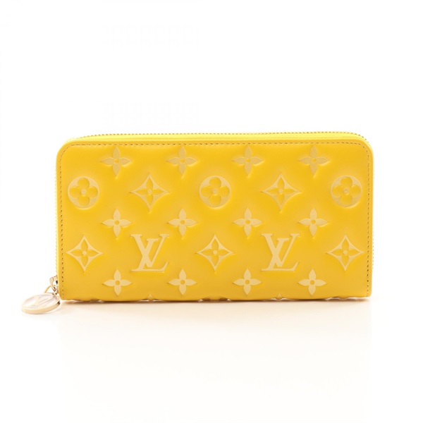 LOUIS VUITTON Zippy Around long wallet M13699 Monogram leather Yellow used LV