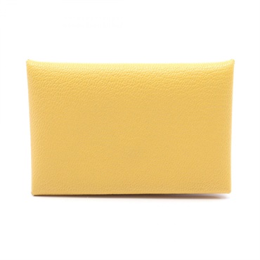 HERMES Calvi Verso coin purse wallet B Chevre Sun Blue frida Used SHW