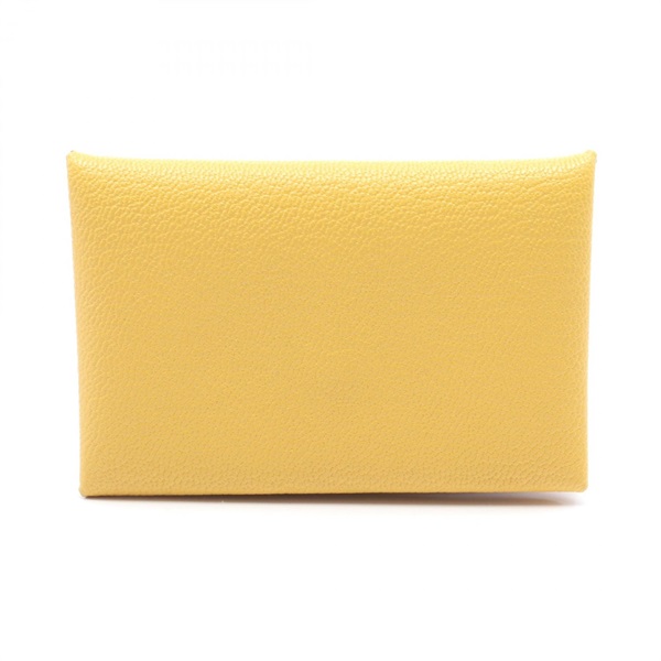 HERMES Calvi Verso coin purse wallet B Chevre Sun Blue frida Used SHW