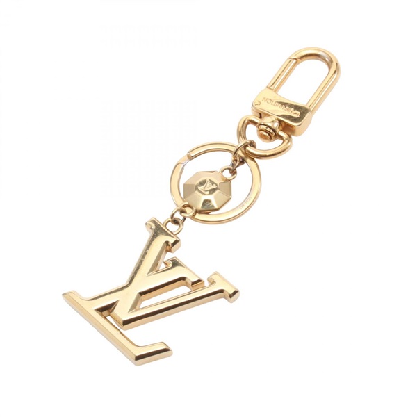 LOUIS VUITTON Porte cles LV facettes key ring chain M65216 Gold Plated Used
