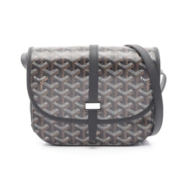 GOYARD Belvedere PM Shoulder Bag BELVE3PML canvas leather Black Brown White Used