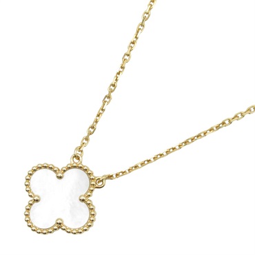 Van Cleef & Arpels Vintage Alhambra Necklace Mother of Pearl 18KYG Gold Used