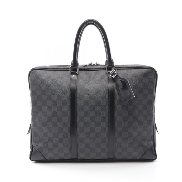 LOUIS VUITTON Porte Document Voyage Business bag N41125 Damier graphite Used LV