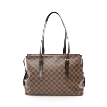 LOUIS VUITTON Chelsea Shoulder Tote Bag N51119 Damier canvas Ebene Used Women LV