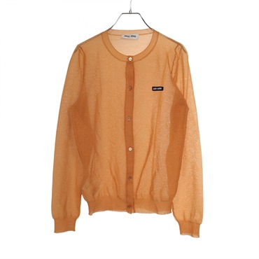 Miu Miu cardigan MMF794 Nylon Brown Size 40 Used Women