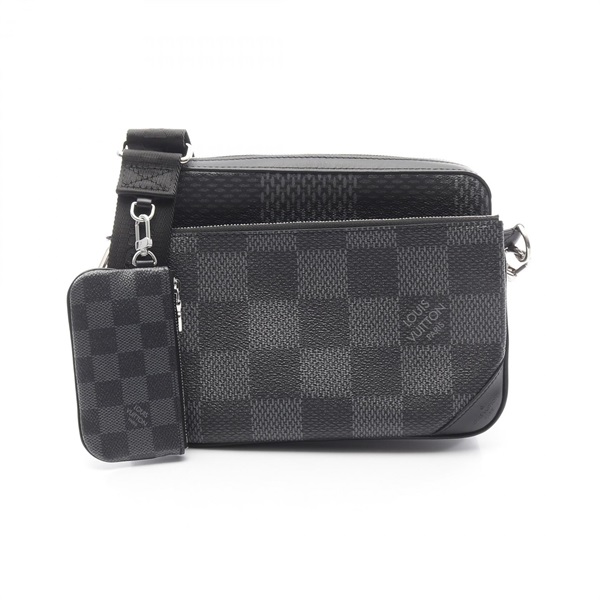 LOUIS VUITTON Trio Messenger Shoulder Bag N50017 Damier graphite canvas BK Used