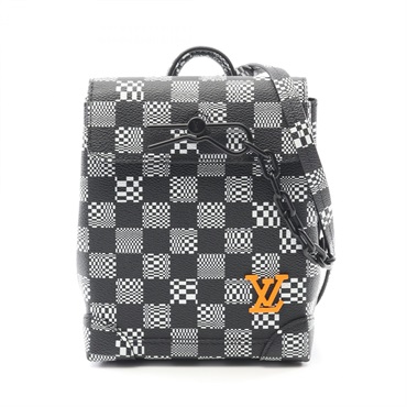LOUIS VUITTON Steamer XS Shoulder Bag N60453 Damier Distorted Black Used mens LV
