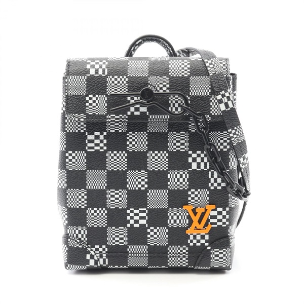 LOUIS VUITTON Steamer XS Shoulder Bag N60453 Damier Distorted Black Used mens LV