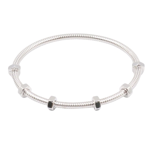 CARTIER Ecrou de Cartier Bracelet B6049617 18KWG White Gold Used Women