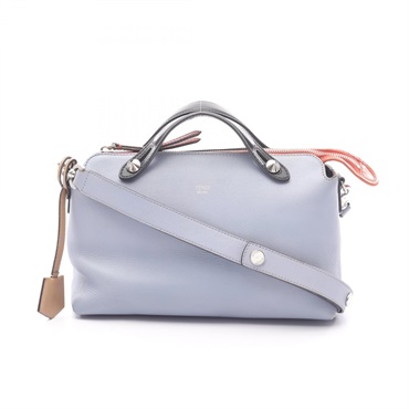 FENDI BY THE WAY MEDIUM Shoulder Handbag 8BL124 leather Blue purple Used Women