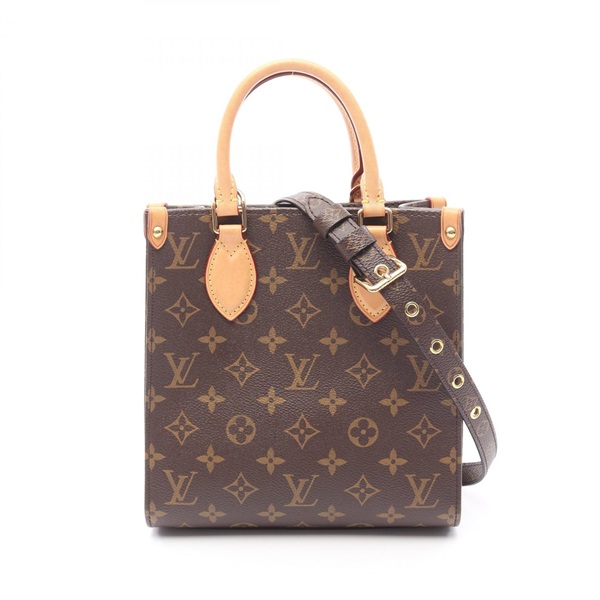 LOUIS VUITTON Sac Plat BB Shoulder Handbag M45847 Monogram canvas Used Brown LV