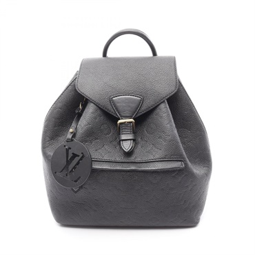LOUIS VUITTON Montsouris PM Backpack M45205 Monogram empreinte Black Used Women