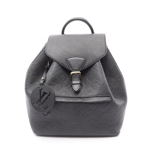 LOUIS VUITTON Montsouris PM Backpack M45205 Monogram empreinte Black Used Women