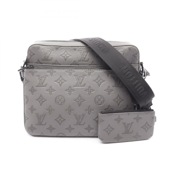 LOUIS VUITTON Trio Messenger Shoulder Bag M46603 Monogram Shadow Gres Used mens