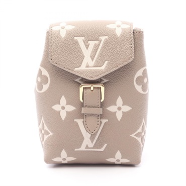 LOUIS VUITTON Tiny Backpack M80738 Monogram empreinte leather Beige Used Women