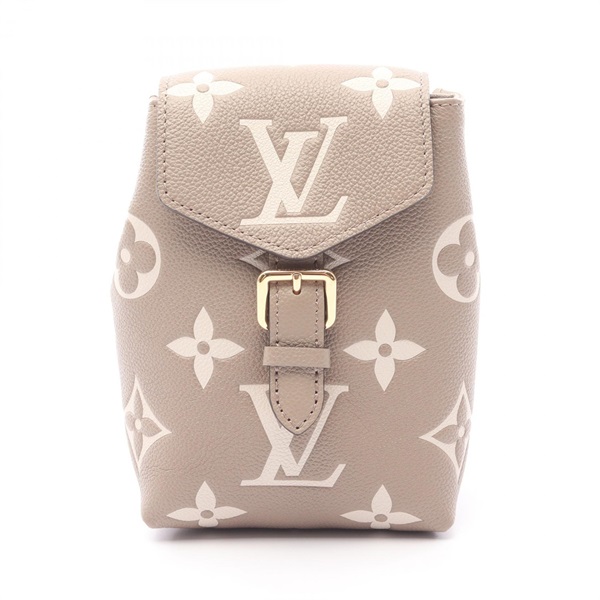 LOUIS VUITTON Tiny Backpack M80738 Monogram empreinte leather Beige Used Women