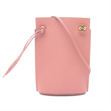LOEWE Dice Pocket Crossbody Shoulder Bag C630R12X01 leather Pink Used Women