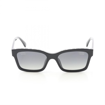 CHANEL COCO Mark sunglasses eyewear 5417-A Plastic Black Used Women CC