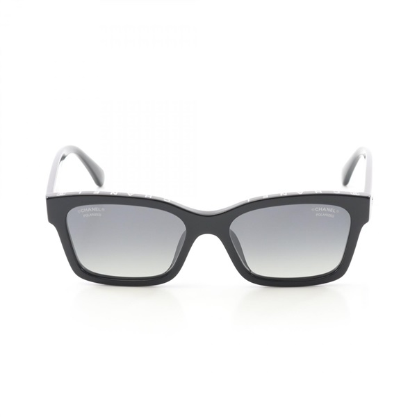 CHANEL COCO Mark sunglasses eyewear 5417-A Plastic Black Used Women CC