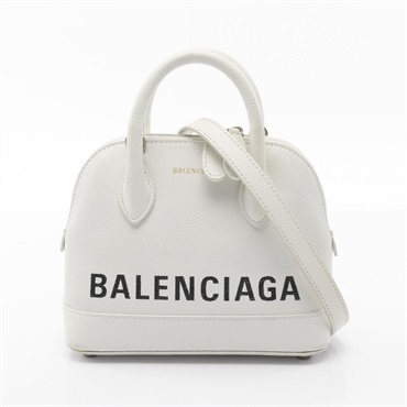 BALENCIAGA ville xxs top handle shoulder bag 550646 leather White Used Women