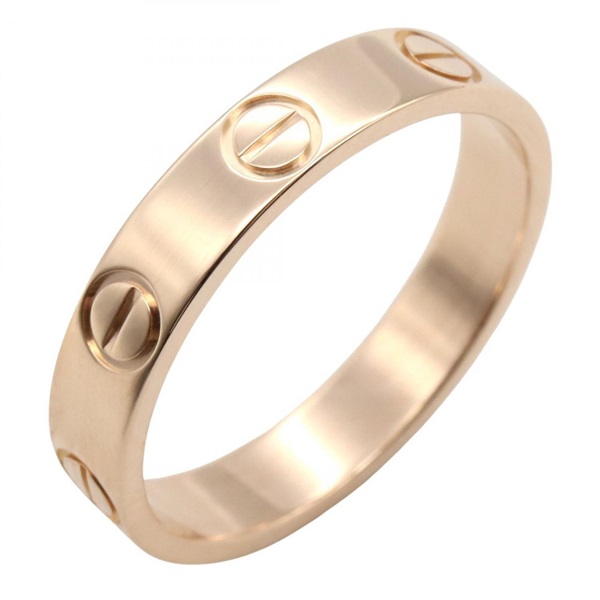 CARTIER Mini Love Ring 18KRG Pink Rose Gold Used Size 50 /US 5