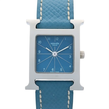 HERMES H watch Wrist Watch HH1.210 Quartz Stainless Steel leather Used Women