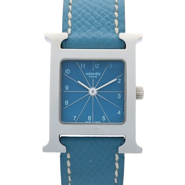 HERMES H watch Wrist Watch HH1.210 Quartz Stainless Steel leather Used Women