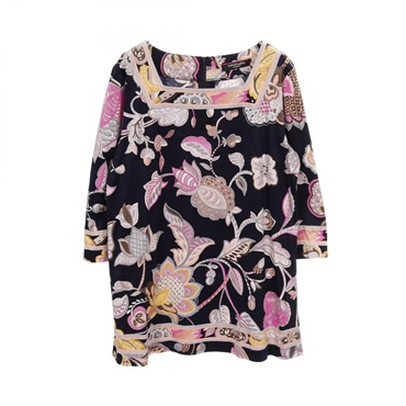 LEONARD FASHION T-shirt top 399609 cotton Navy Pink Multicolor Used Women #42