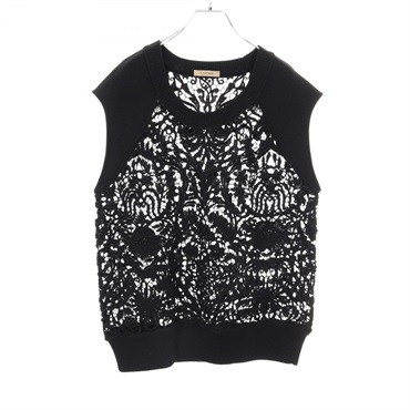 LOEWE Knit Vest Sweater Wool cashmere Black Size 46 Used Women