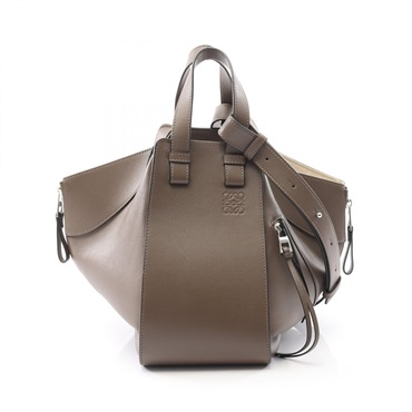 LOEWE Hammock small shoulder crossbody Handbag leather Brown Used Women