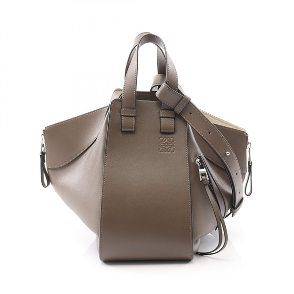 LOEWE Hammock small shoulder crossbody Handbag leather Brown Used Women