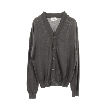 HERMES Cardigan tops silk Gray Used mens size M