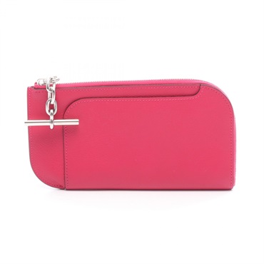 HERMES Strap GM Pouch Evercolor leather Pink Rose mexico Used Women SHW Z